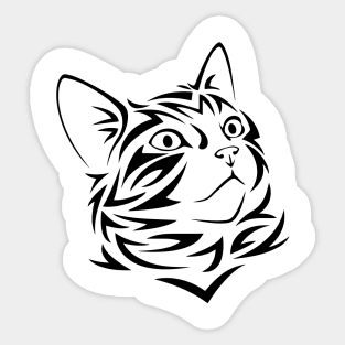 Tribal Cat Sticker